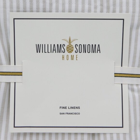 Williams Sonoma Standard Size Wheaton Stripe Organic Pillowcases | 2 Set | NIB - Picture 8 of 9